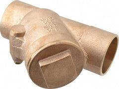NIBCO - 2" Bronze Check Valve - Y-Pattern, Soldered x Soldered, 300 WOG - Benchmark Tooling