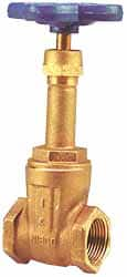 NIBCO - 3" Pipe, Class 125, Threaded Bronze Solid Wedge Rising Stem Gate Valve - 200 WOG, 125 WSP, Screw-In Bonnet - Benchmark Tooling