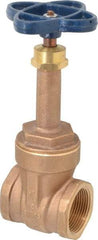 NIBCO - 1-1/4" Pipe, Class 125, Threaded Bronze Solid Wedge Rising Stem Gate Valve - 200 WOG, 125 WSP, Screw-In Bonnet - Benchmark Tooling