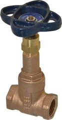 NIBCO - 1/2" Pipe, Class 125, Threaded Bronze Solid Wedge Rising Stem Gate Valve - 200 WOG, 125 WSP, Screw-In Bonnet - Benchmark Tooling