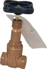 NIBCO - 1/4" Pipe, Class 125, Threaded Bronze Solid Wedge Rising Stem Gate Valve - 200 WOG, 125 WSP, Screw-In Bonnet - Benchmark Tooling