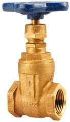 NIBCO - 1-1/4" Pipe, Class 125, Threaded Bronze Solid Wedge Stem Gate Valve with Bronze Handwheel - 200 WOG, 125 WSP, Screw-In Bonnet - Benchmark Tooling