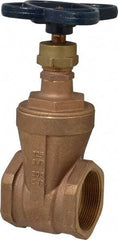 NIBCO - 2" Pipe, Class 125, Threaded Bronze Solid Wedge Stem Gate Valve - 200 WOG, 125 WSP, Screw-In Bonnet - Benchmark Tooling