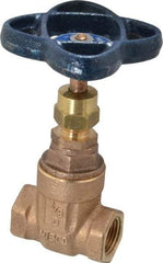 NIBCO - 3/8" Pipe, Class 125, Threaded Bronze Solid Wedge Stem Gate Valve - 200 WOG, 125 WSP, Screw-In Bonnet - Benchmark Tooling