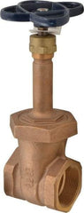 NIBCO - 2" Pipe, Class 125, Threaded Bronze Solid Wedge Rising Stem Gate Valve - 200 WOG, 125 WSP, Union Bonnet - Benchmark Tooling