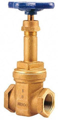 NIBCO - 3" Pipe, Class 125, Threaded Bronze Solid Wedge Rising Stem Gate Valve - 200 WOG, 125 WSP, Union Bonnet - Benchmark Tooling