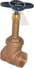 NIBCO - Class 125, Threaded Bronze Solid Wedge Rising Stem Gate Valve - 200 WOG, 125 WSP, Union Bonnet - Benchmark Tooling