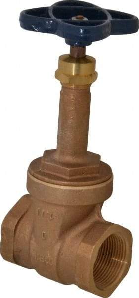 NIBCO - Class 125, Threaded Bronze Solid Wedge Rising Stem Gate Valve - 200 WOG, 125 WSP, Union Bonnet - Benchmark Tooling