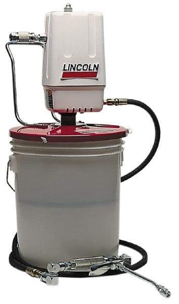 Lincoln - Grease Lubrication Aluminum Air-Operated Pump - For 25 to 50 Lb (Drum) & 35 to 50 Lb (Pail) Container - Benchmark Tooling