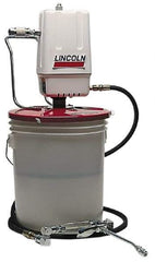 Lincoln - Grease Lubrication Aluminum Air-Operated Pump - For 25 to 50 Lb (Drum) & 35 to 50 Lb (Pail) Container - Benchmark Tooling