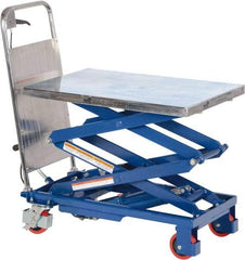 Vestil - 220 Lb Capacity Manual Scissor Elevating Cart - 10" to 51" Lift Height, 27-1/2" Platform Length x 17-1/2" Platform Width - Benchmark Tooling