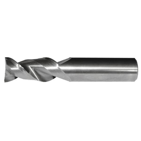 Kennametal - 3/8", 2 Flute, Single End, Solid Carbide, 0.06" Corner Radius End Mill - 4" OAL, 45° Helix, Right Hand Flute, 1-1/2" LOC, Right Hand Cut - Benchmark Tooling