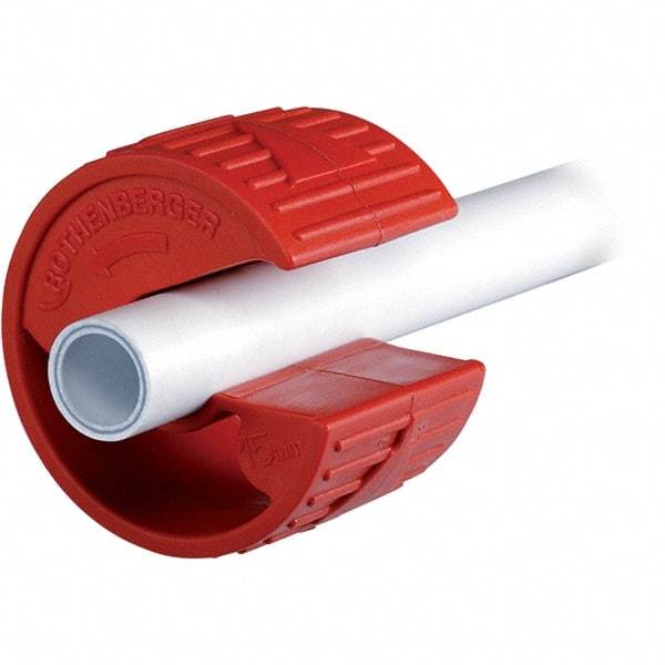 Rothenberger - 1/2" Pipe Capacity, Pipe Cutter - Cuts Plastic, PVC, CPVC, 2" OAL - Benchmark Tooling