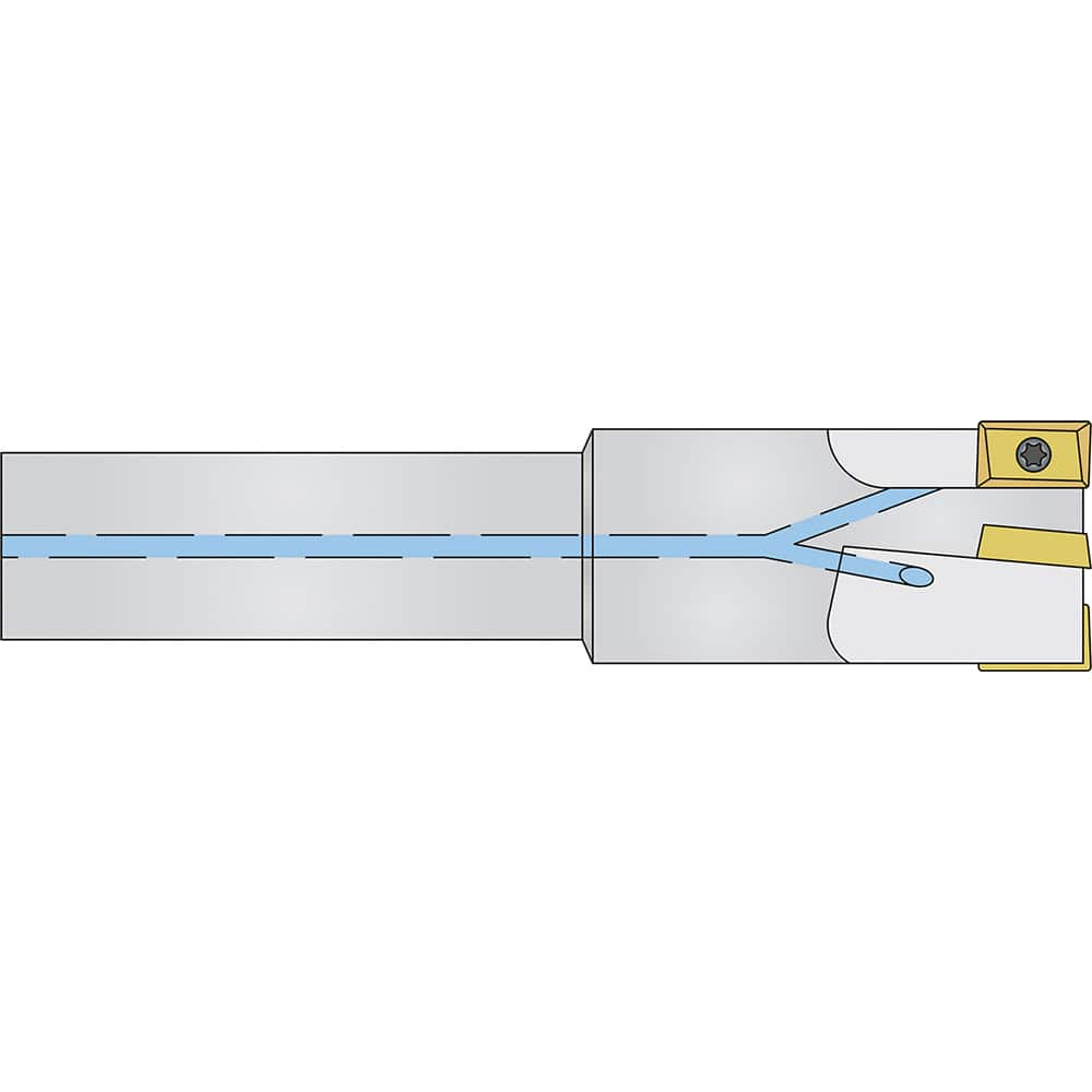 Micro 100 - Indexable Square-Shoulder End Mills; Cutting Diameter (Decimal Inch): 0.5000 ; Cutting Diameter (Inch): 1/2 ; Shank Type: Straight ; Shank Diameter (Inch): 1/2 ; Overall Length/Projection (Decimal Inch): 3.0000 ; Series: APKT - Exact Industrial Supply