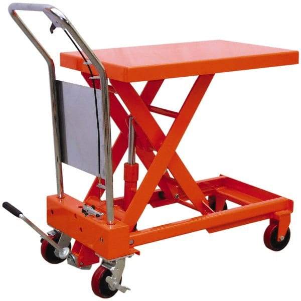 Vestil - 1,000 Lb Capacity Hydraulic Scissor Elevating Cart - 15-1/2" Lift Height, 32" Platform Length x 19-3/4" Platform Width - Benchmark Tooling