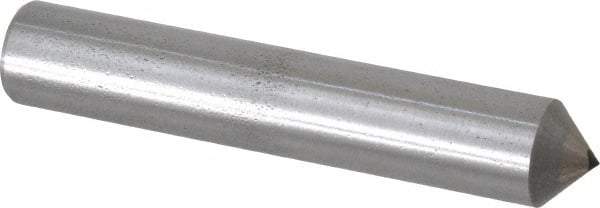 Made in USA - 1/4 Carat Cone Single Point Diamond Dresser - 2-1/2" Long x 7/16" Shank Diam, 90° Included Angle - Benchmark Tooling