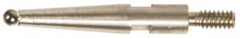 Made in USA - 0.04" Ball Diam, Carbide, Ball Test Indicator Contact Point - 0.78" Contact Point Length, Use with Fowler Test Indicators - Benchmark Tooling