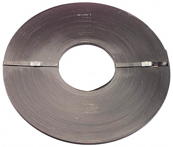 Value Collection - 865" Long x 3/4" Wide, Ribbon Coil Steel Strapping - 1,200 Lb Capacity, 0.02" Thick - Benchmark Tooling