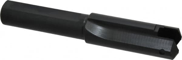 Allied Machine and Engineering - Series B, 1-1/4 to 1-3/4" Diam, 1" Diam Straight Shank, Straight Flute Spade Drill - 3-1/2" Max Depth, 4-3/32" Body Length, 7" OAL, Short Length - Benchmark Tooling