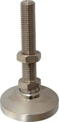 Gibraltar - 3/4-10 Bolt Thread, Studded Pivotal Stud Mount Leveling Pad & Mount - 7,400 Max Lb Capacity, 3" Base Diam - Benchmark Tooling