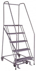 Cotterman - 80" 5 Step Ladder - 350 Lb Capacity, 50" Platform Height, 30" Base Width x 40" Depth, Grip Strut - Benchmark Tooling