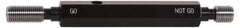 SPI - #2-64, Class 3B, Double End Plug Thread Go/No Go Gage - Steel, Size 000 Handle Included - Benchmark Tooling