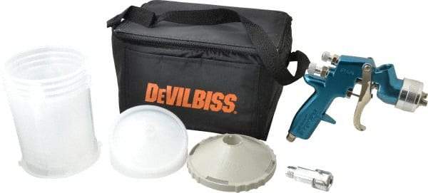 DeVilbiss - Gravity Feed Paint Spray Gun - 24 oz Capacity, 100 Max psi, 9.9 to 40 CFM, For Enamels, Epoxies, Lacquers, Polyurethanes, Primers, Sealers, Stains, Thinned Latex, Varnishes - Benchmark Tooling