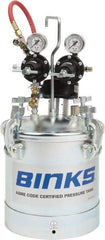 Binks - Paint Sprayer Pressure Tank - 2.8 Gallon Pressure Pot with Agitator and 2 Regulators, Compatible with Pressure Tank and Spray Guns - Benchmark Tooling