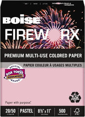 Boise - 8-1/2" x 11" Pink Colored Copy Paper - Use with Laser Printers, Copiers, Plain Paper Fax Machines, Multifunction Machines - Benchmark Tooling