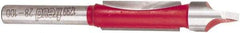 Freud - 3/8" Cut Diam, 1" Length of Cut, 2 Flute Panel Pilot Edge Profile Router Bit - Carbide-Tipped, 1/4" Shank Diam, 3" OAL, Piloted, Proprietary Coating - Benchmark Tooling