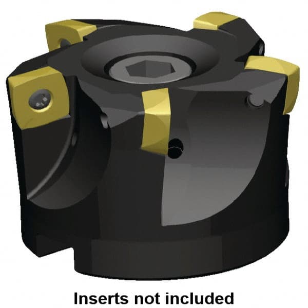 Kennametal - 3" Cut Diam, 0.098" Max Depth, 1" Arbor Hole, 8 Inserts, XD 12 Insert Style, Indexable Copy Face Mill - C7792VXD12-A3.00Z08R Cutter Style, 1.97" High, Through Coolant, Series 7792 - Benchmark Tooling