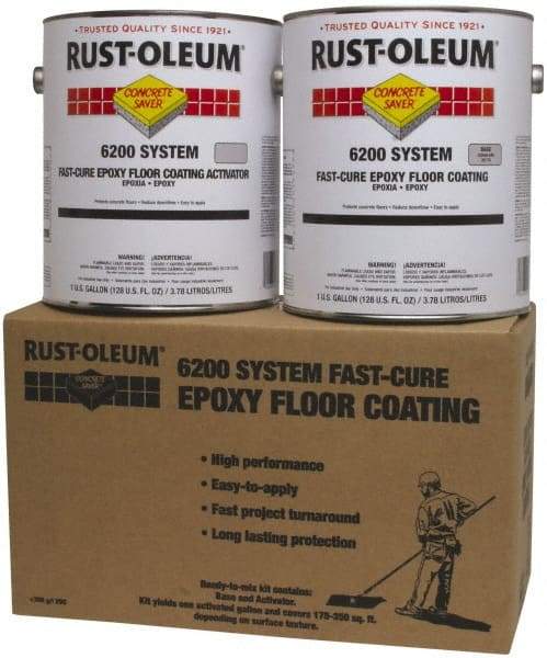 Rust-Oleum - 1 Gal Can Semi Gloss Silver Gray Floor Coating - <250 g/L VOC Content - Benchmark Tooling