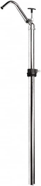 Value Collection - 3/4" Outlet, Steel Hand Operated T Handle Pump - 16 oz per Stroke, 41" OAL, For Petroleum Based Products - Benchmark Tooling