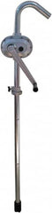 Value Collection - 1-1/4" Outlet, Aluminum Hand Operated Rotary Pump - 30 oz per Stroke, 51" OAL, For Fuel Oil, Kerosene, Gasoline, Antifreeze & Other Noncorrosive Fluids - Benchmark Tooling