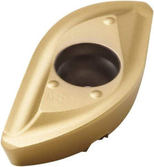 Seco - 218.20150 M08 Grade F40M Carbide Milling Insert - TiAlN/TiN Finish, 0.236" Thick, 0.59" Corner Radius - Benchmark Tooling