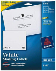 AVERY - 4" Long, White Shipping Label - For Inkjet Printers - Benchmark Tooling