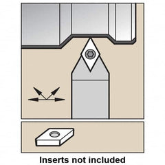 Kennametal - SDPC, Neutral Cut, 27.5° Lead Angle, 12mm Shank Height x 12mm Shank Width, Neutral Rake Indexable Turning Toolholder - 150mm OAL, DC.. 11T3.. Insert Compatibility, Series Screw-On - Benchmark Tooling