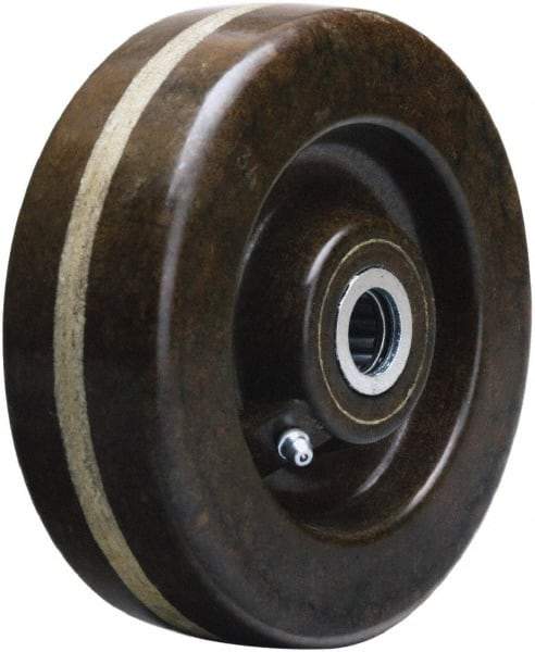 Hamilton - 6 Inch Diameter x 2 Inch Wide, Phenolic Caster Wheel - 1,200 Lb. Capacity, 2-3/16 Inch Hub Length, 1-3/16 Inch Axle Diameter, Plain Bore Bearing - Benchmark Tooling