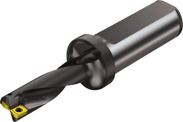 Sandvik Coromant - 43mm Max Drill Depth, 3.03704xD, 13.5mm Diam, Indexable Insert Drill - 2 Inserts, 20mm Shank Diam, Flange Shank - Benchmark Tooling