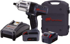 Ingersoll-Rand - 1/2" Drive 20 Volt Pistol Grip Cordless Impact Wrench & Ratchet - 1,900 RPM, 2,300 BPM, 780 Ft/Lb Torque, 2 Lithium-Ion Batteries Included - Benchmark Tooling