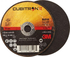 3M - 3" 36 Grit Ceramic Cutoff Wheel - 0.06" Thick, 3/8" Arbor, 25,465 Max RPM, Use with Angle Grinders - Benchmark Tooling