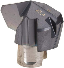 Iscar - Series ICK, 1" Diam Grade IC908 140° Replaceable Drill Tip - Carbide, TiAlN Finish, 25 Seat Size, Through Coolant - Benchmark Tooling
