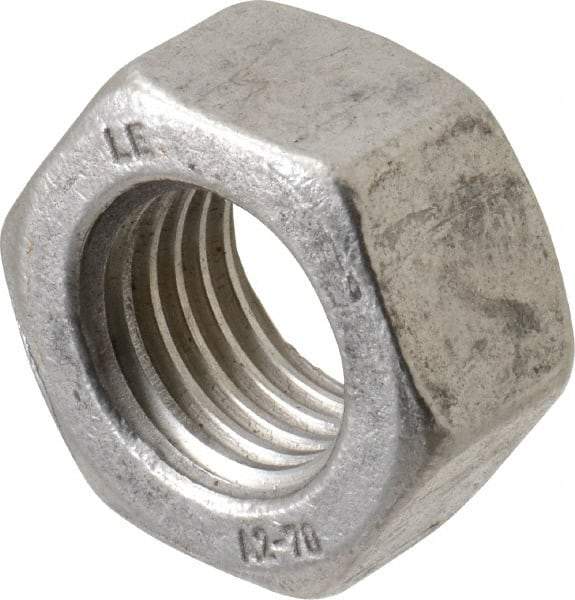 Value Collection - M30x3.50 Metric Coarse Stainless Steel Right Hand Hex Nut - 46mm Across Flats, 24mm High, Uncoated - Benchmark Tooling