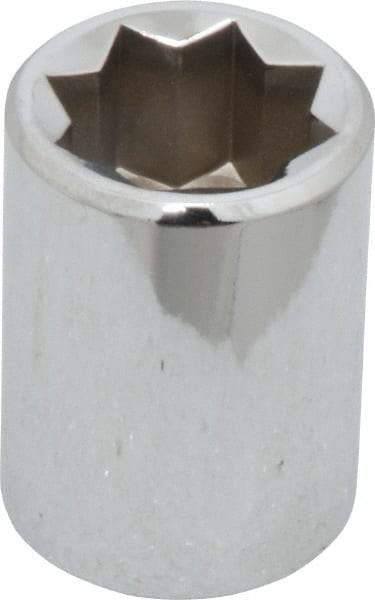 Proto - 5/8", 1/2" Drive, Standard Hand Socket - 8 Points, 1-1/2" OAL, Alloy Steel, Chrome Finish - Benchmark Tooling