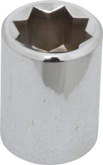 Proto - 5/8", 1/2" Drive, Standard Hand Socket - 8 Points, 1-1/2" OAL, Alloy Steel, Chrome Finish - Benchmark Tooling