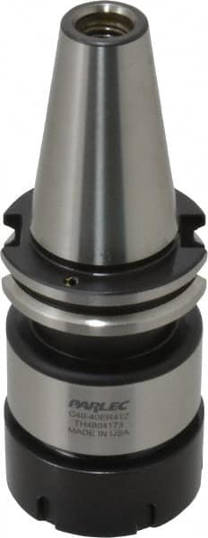 Parlec - 3mm to 30mm Capacity, 4.12" Projection, CAT40 Taper Shank, ER40 Collet Chuck - 6.81" OAL - Exact Industrial Supply