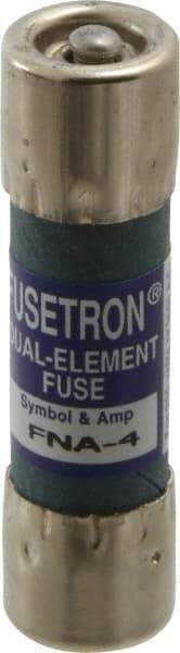 Cooper Bussmann - 250 VAC, 4 Amp, Time Delay Pin Indicator Fuse - Fuse Holder Mount, 1-1/2" OAL, 10 at 125 V kA Rating, 13/32" Diam - Benchmark Tooling