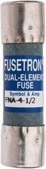 Cooper Bussmann - 250 VAC, 4.5 Amp, Time Delay Pin Indicator Fuse - Fuse Holder Mount, 1-1/2" OAL, 10 at 125 V kA Rating, 13/32" Diam - Benchmark Tooling