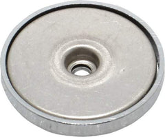 Mag-Mate - 1.24" Diam, 3/16" Cup Height, 3/16" Overall Height, 35 Lb Average Pull Force, 35 Lb Max Pull Force, Neodymium Rare Earth Cup Magnet - Through Hole Style, 1/8" Cup ID, 1/4" Magnet ID, Galvanized - Benchmark Tooling