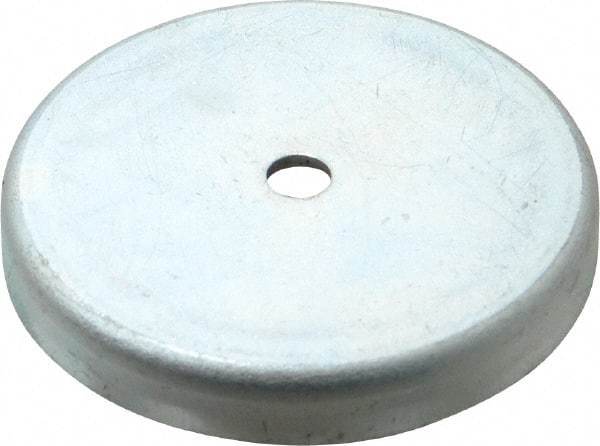 Mag-Mate - 2.63" Diam, 3/8" Cup Height, 3/8" Overall Height, 100 Lb Average Pull Force, 100 Lb Max Pull Force, Neodymium Rare Earth Cup Magnet - Through Hole Style, 9/32" Cup ID, 5/8" Magnet ID, Galvanized - Benchmark Tooling